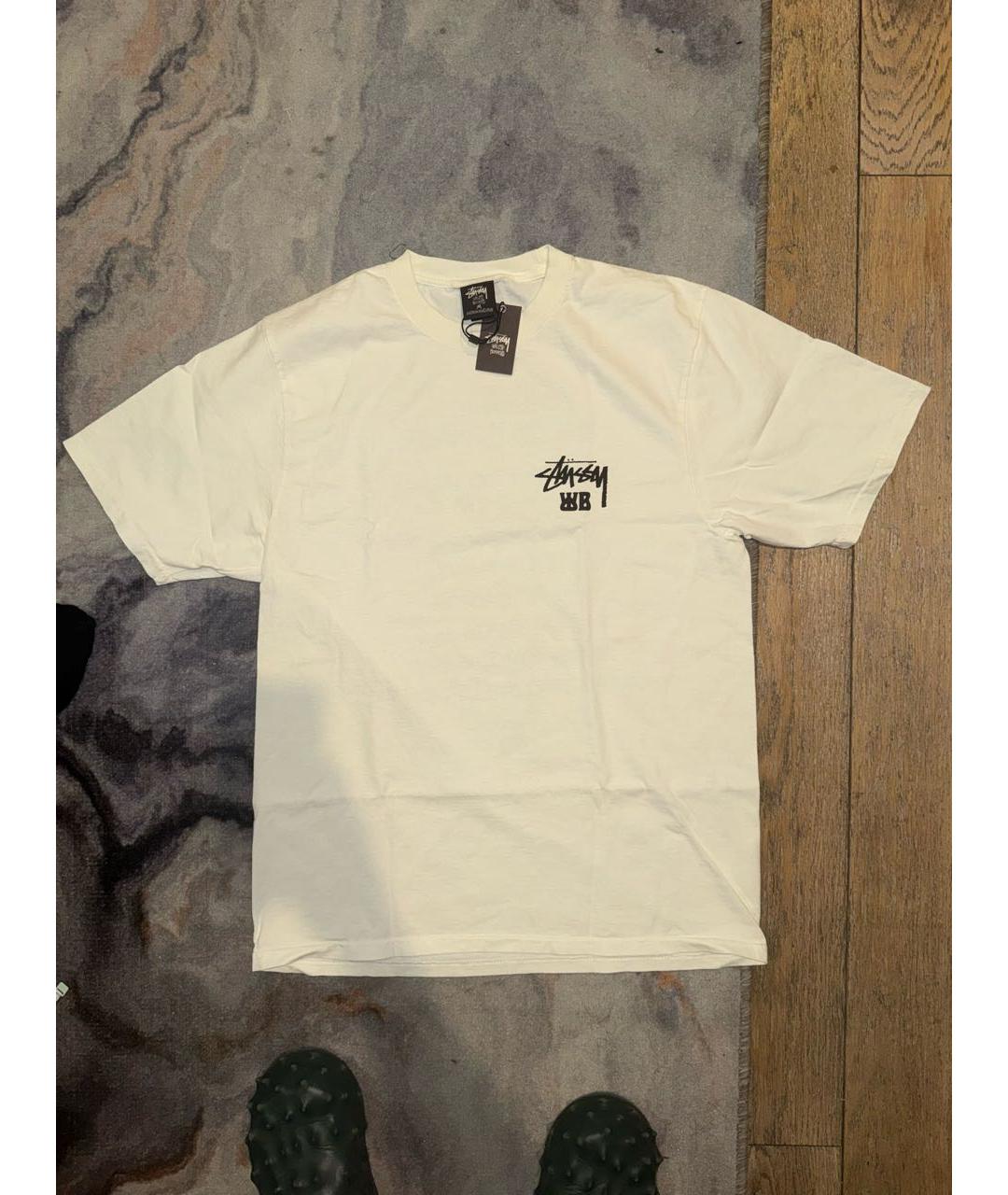 WALES BONNER Бежевая хлопковая футболка, фото 5