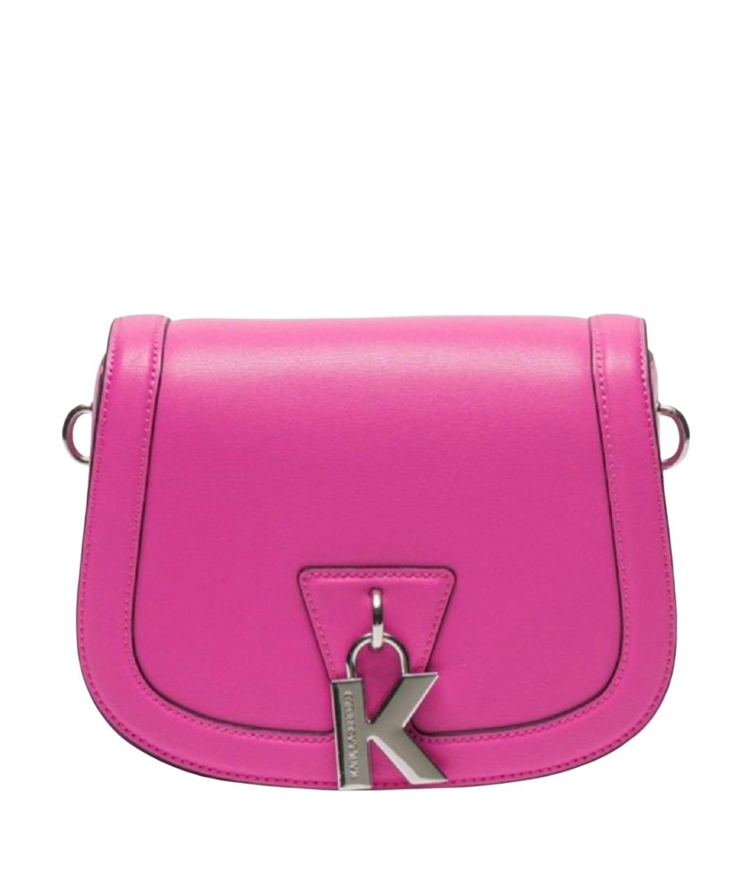 KARL LAGERFELD Фуксия кожаная сумка через плечо, фото 1