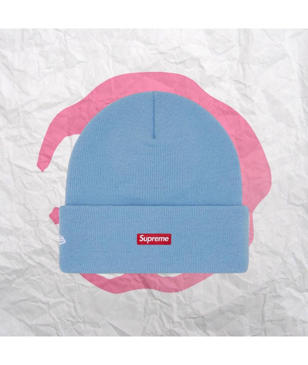 SUPREME Голубая хлопковая шапка, фото 2