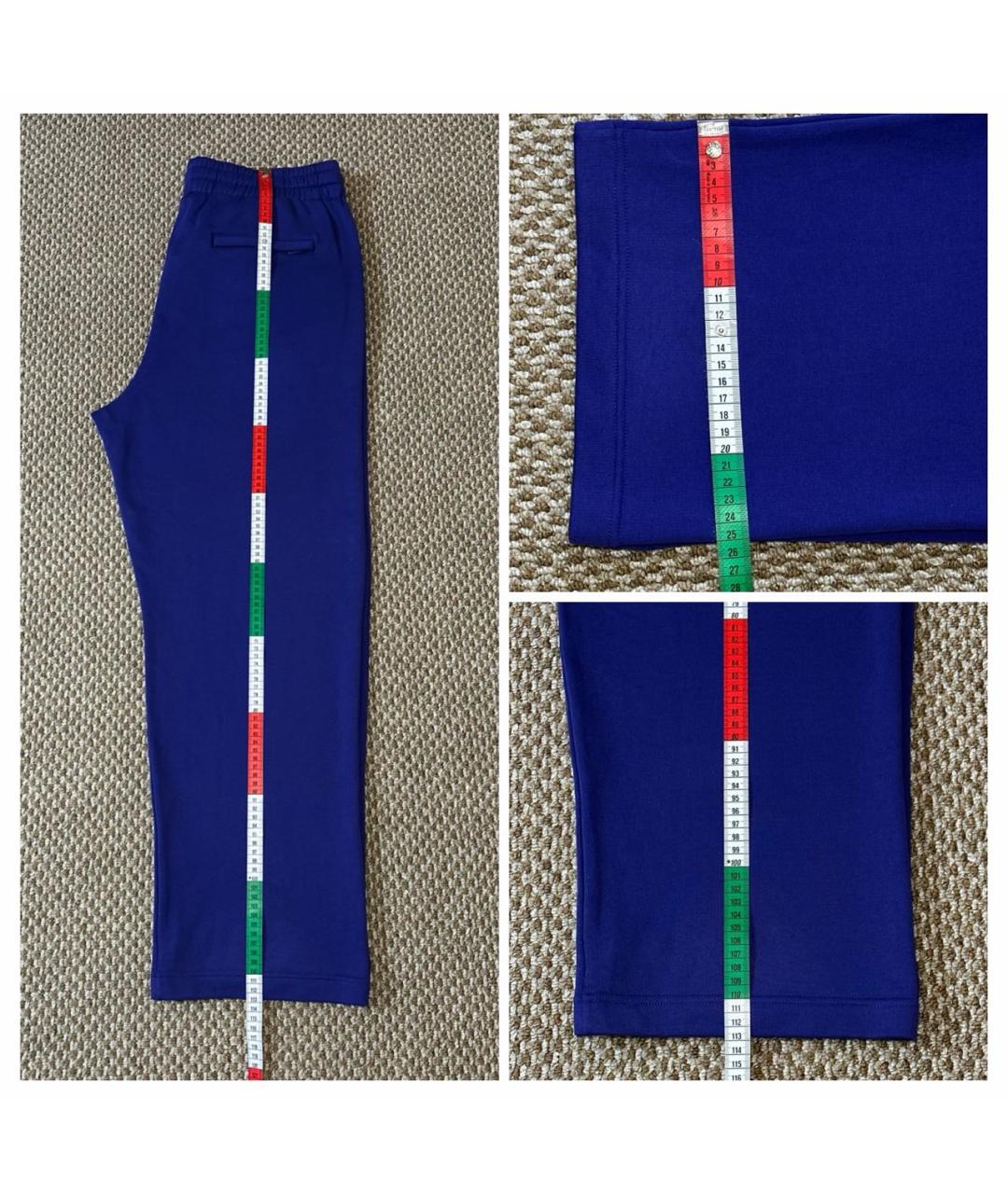 DOLCE&GABBANA Фиолетовые хлопковые повседневные брюки, фото 7