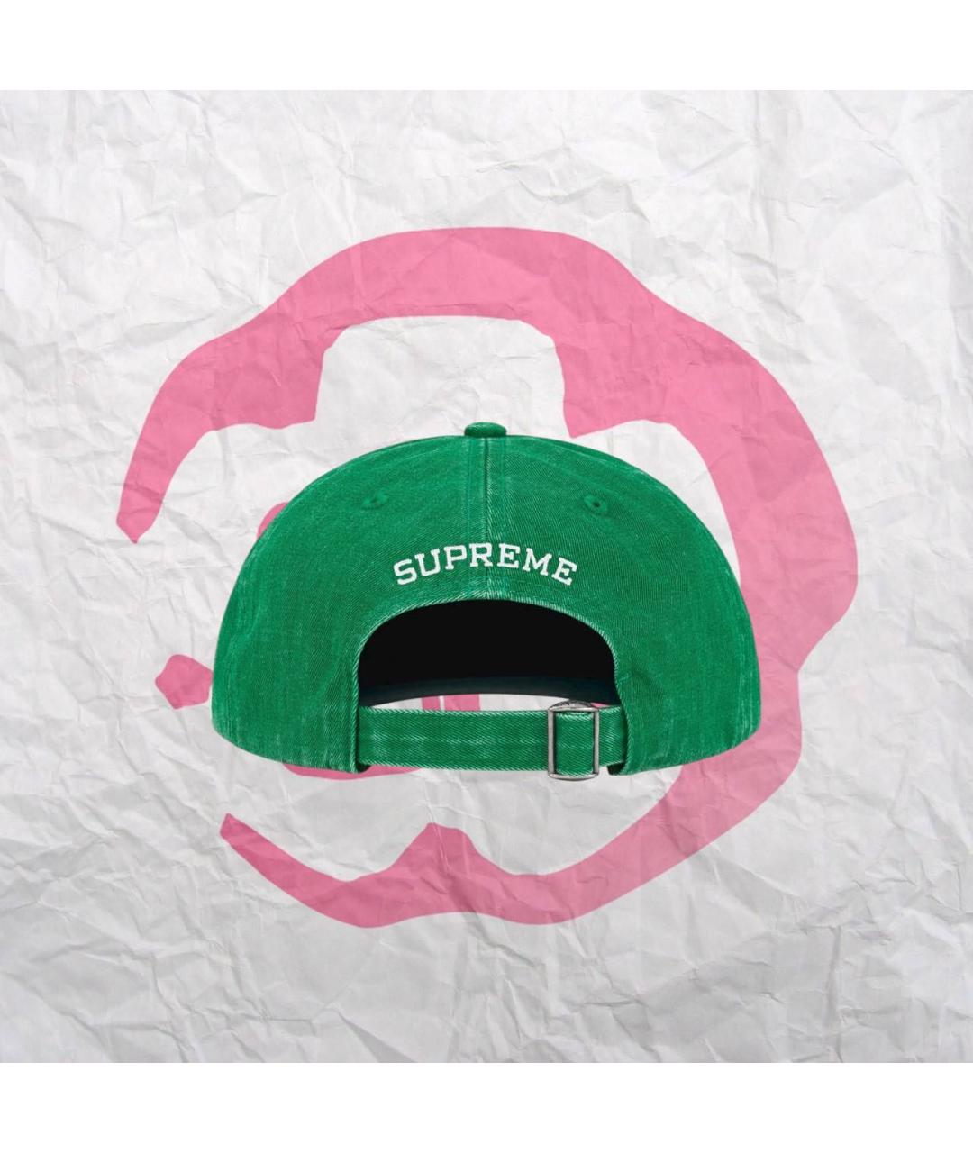 SUPREME Зеленая хлопковая кепка, фото 2