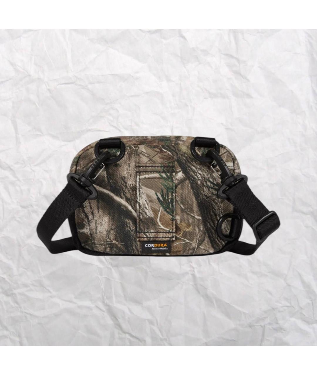 SUPREME Хаки тканевая сумка на плечо, фото 3