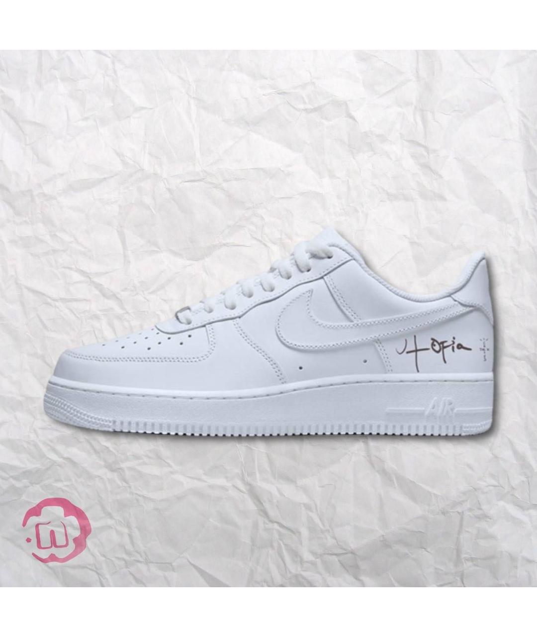 NIKE Белые низкие кроссовки / кеды из лакированной кожи, фото 3