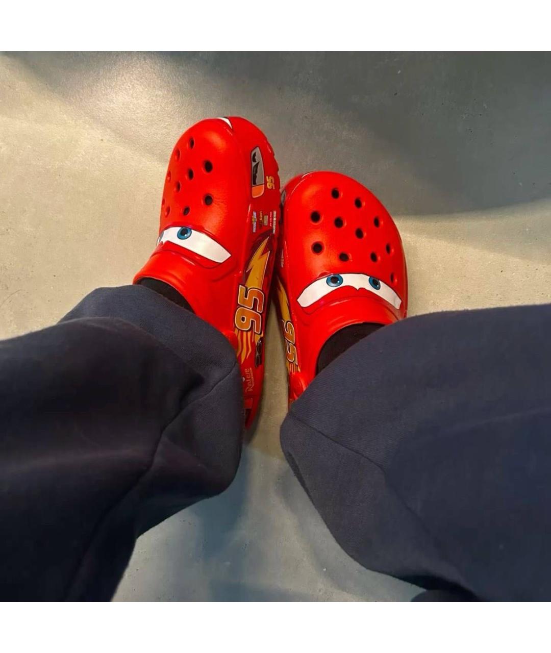 CROCS Красные резиновые сабо, фото 3