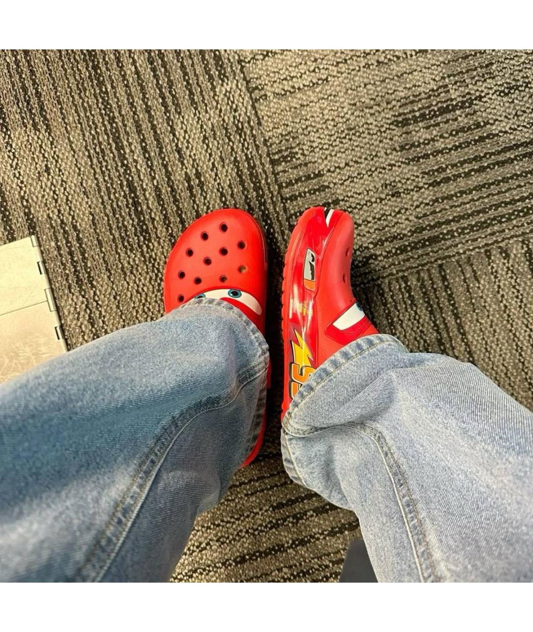 CROCS Красные резиновые сабо, фото 5