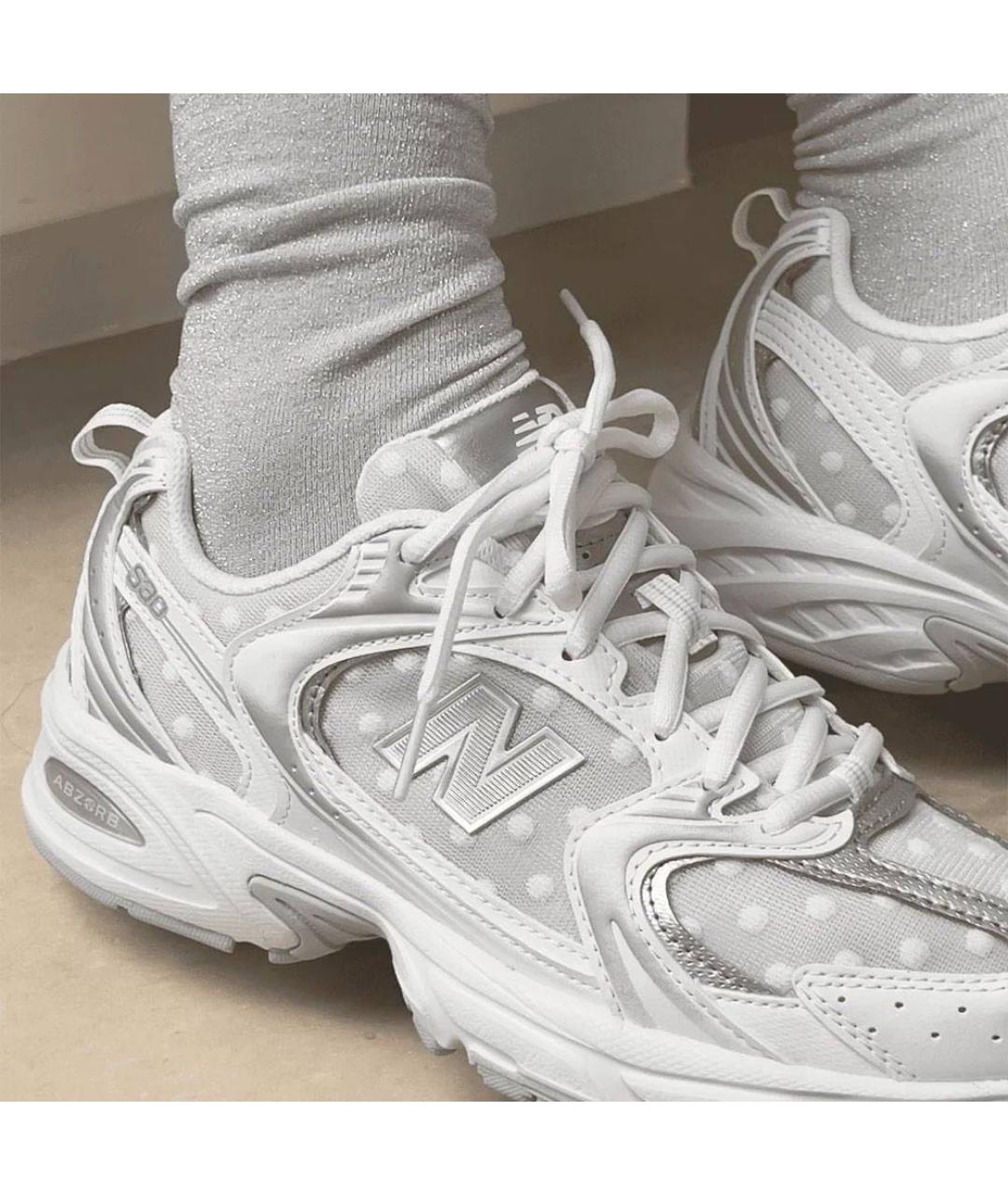 NEW BALANCE Белые текстильные кеды, фото 3