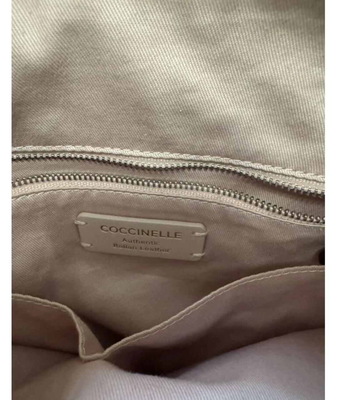 COCCINELLE Фиолетовая кожаная сумка с короткими ручками, фото 6