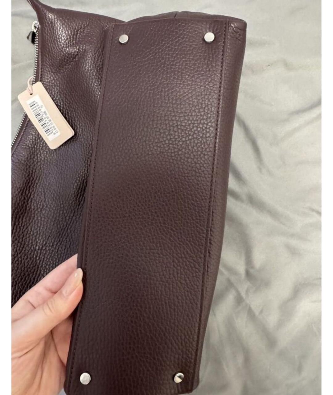 COCCINELLE Фиолетовая кожаная сумка с короткими ручками, фото 5