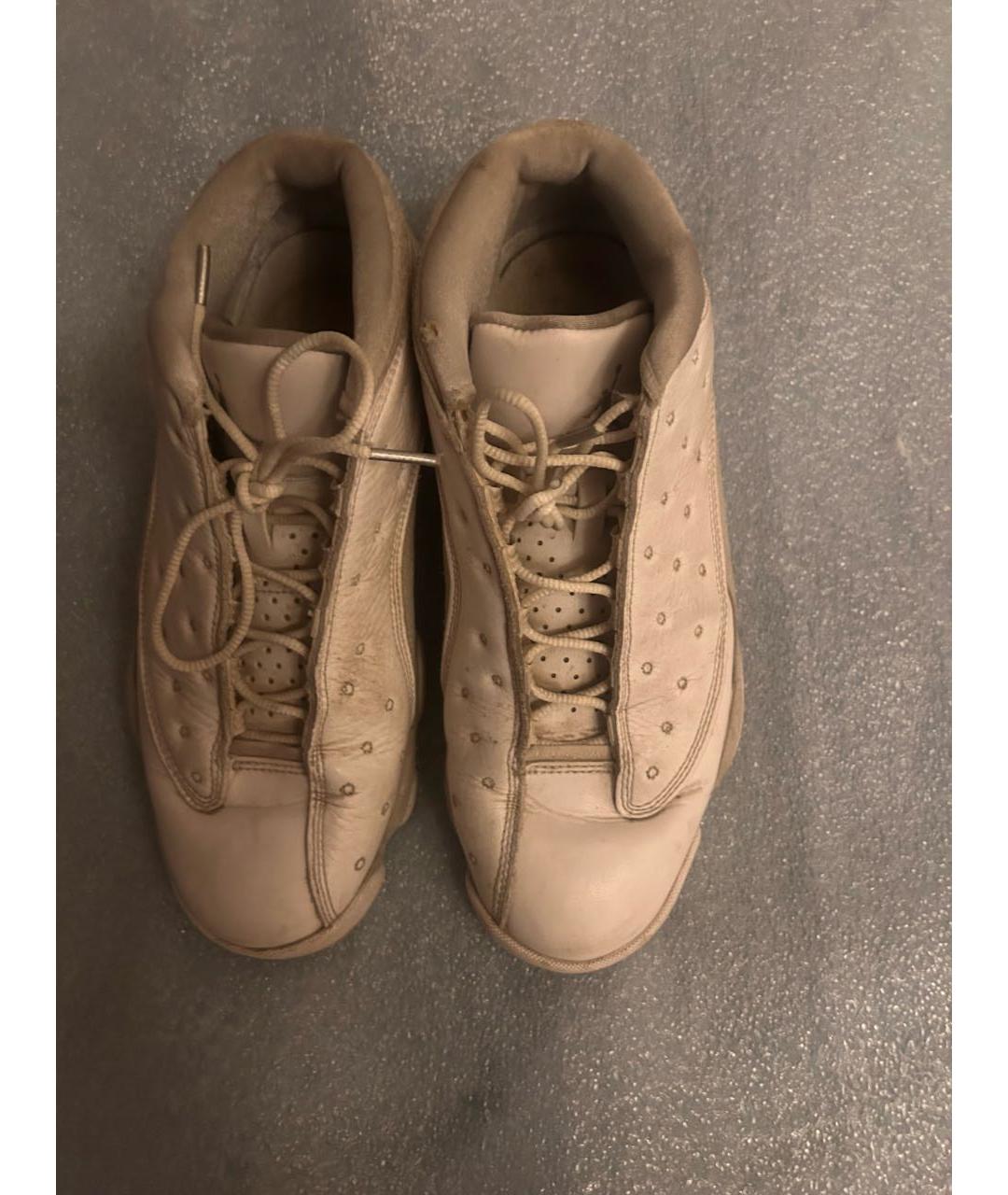 JORDAN Белые низкие кроссовки / кеды из искусственной кожи, фото 2