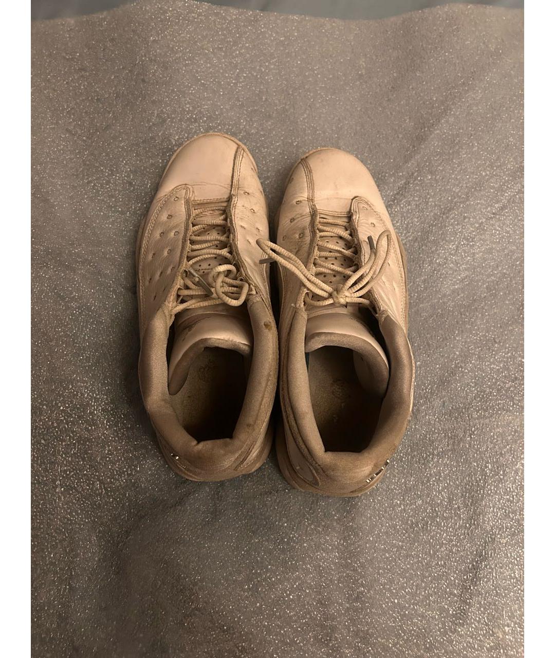 JORDAN Белые низкие кроссовки / кеды из искусственной кожи, фото 3