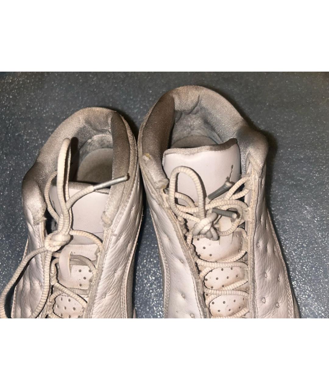 JORDAN Белые низкие кроссовки / кеды из искусственной кожи, фото 6