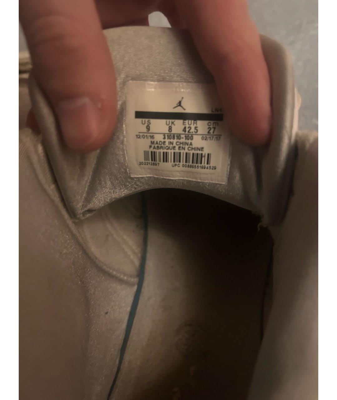 JORDAN Белые низкие кроссовки / кеды из искусственной кожи, фото 5