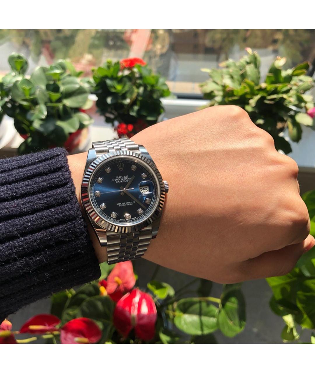 ROLEX Серебряные часы из белого золота, фото 4