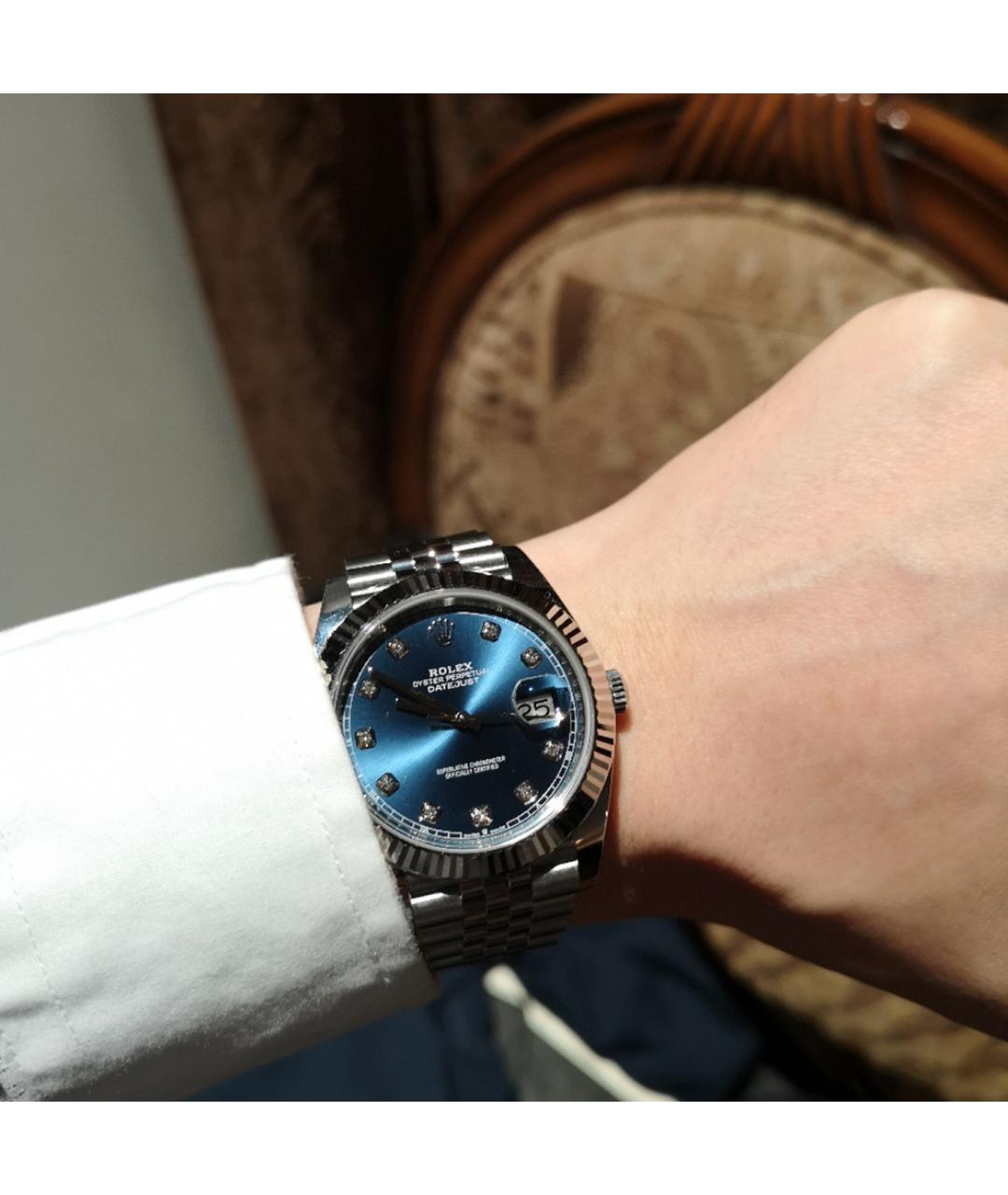 ROLEX Серебряные часы из белого золота, фото 3