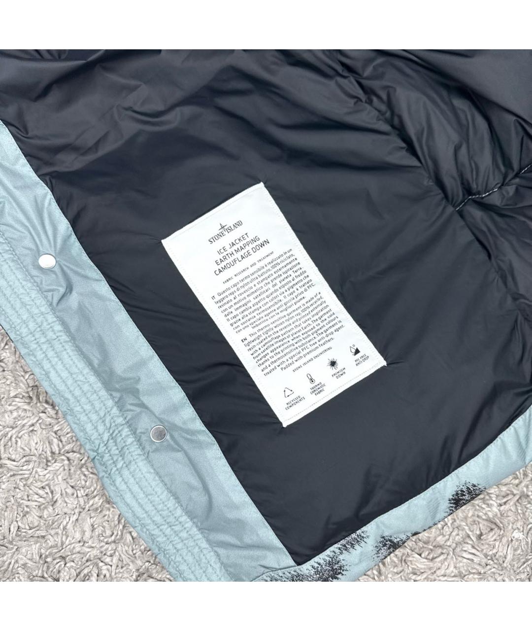 STONE ISLAND Синий пуховик, фото 5