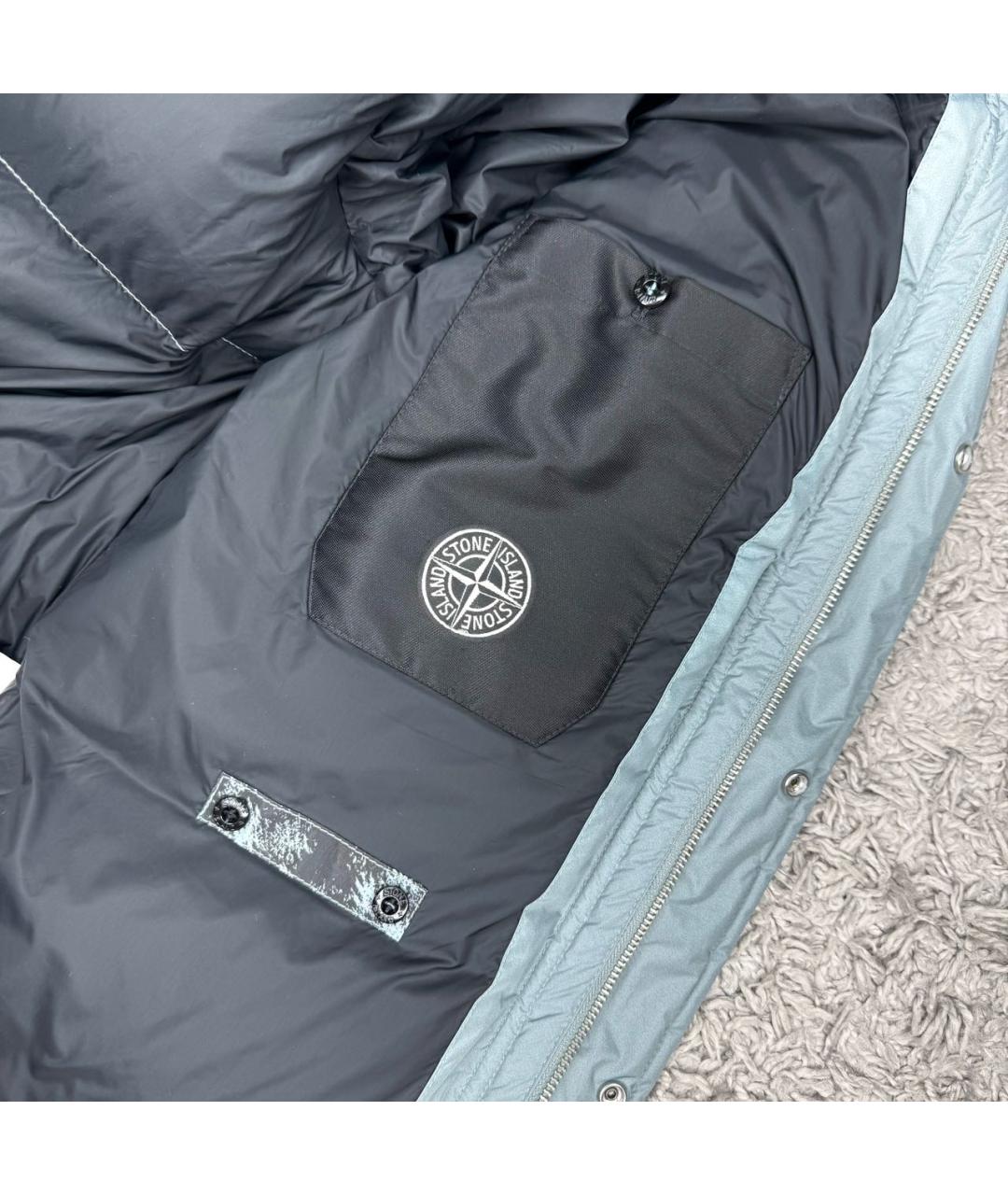 STONE ISLAND Синий пуховик, фото 6