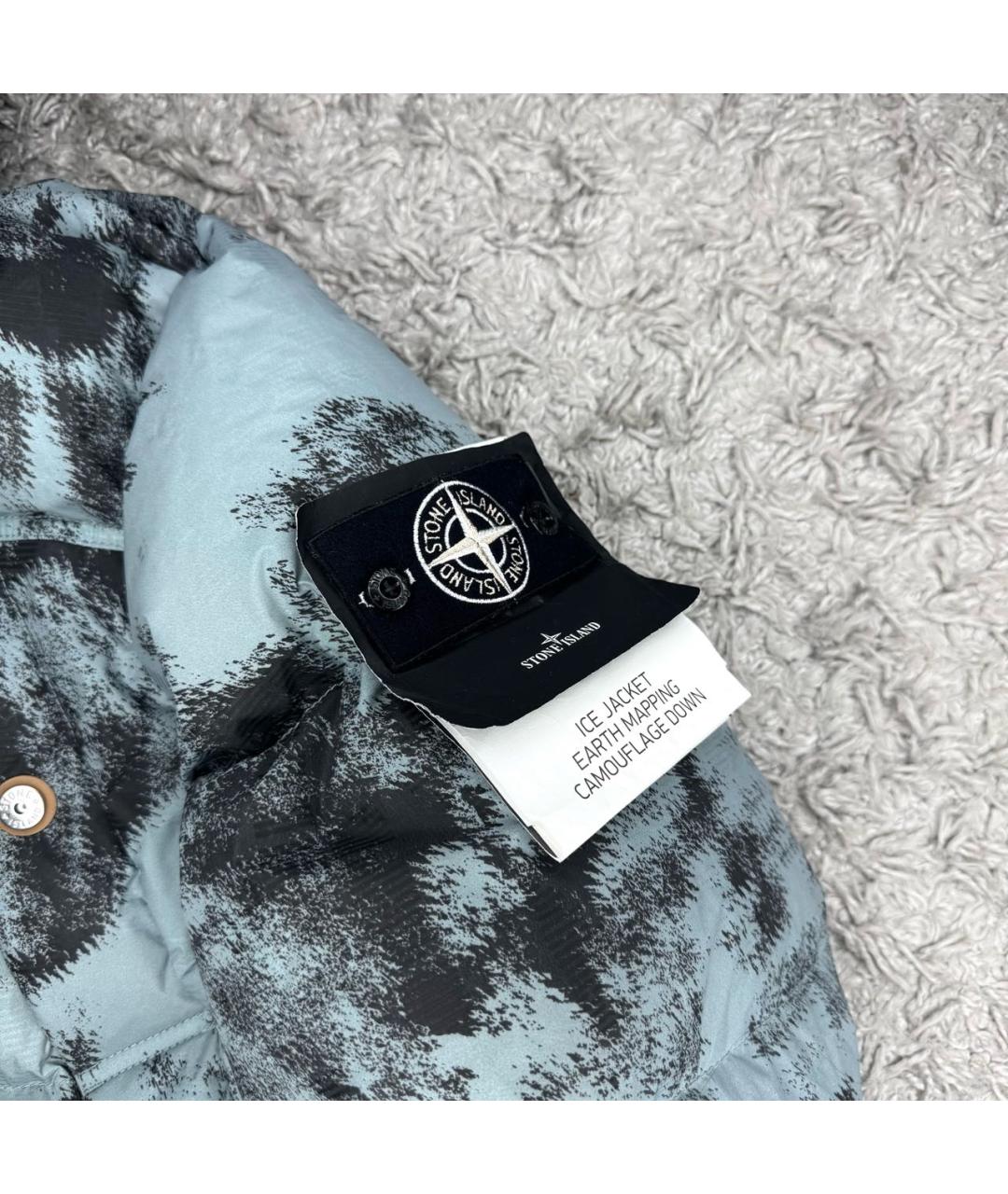 STONE ISLAND Синий пуховик, фото 2