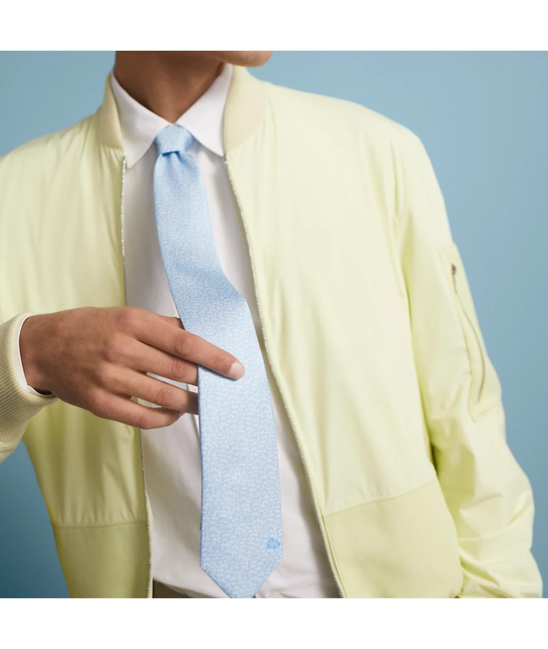 HERMES Голубой галстук, фото 2