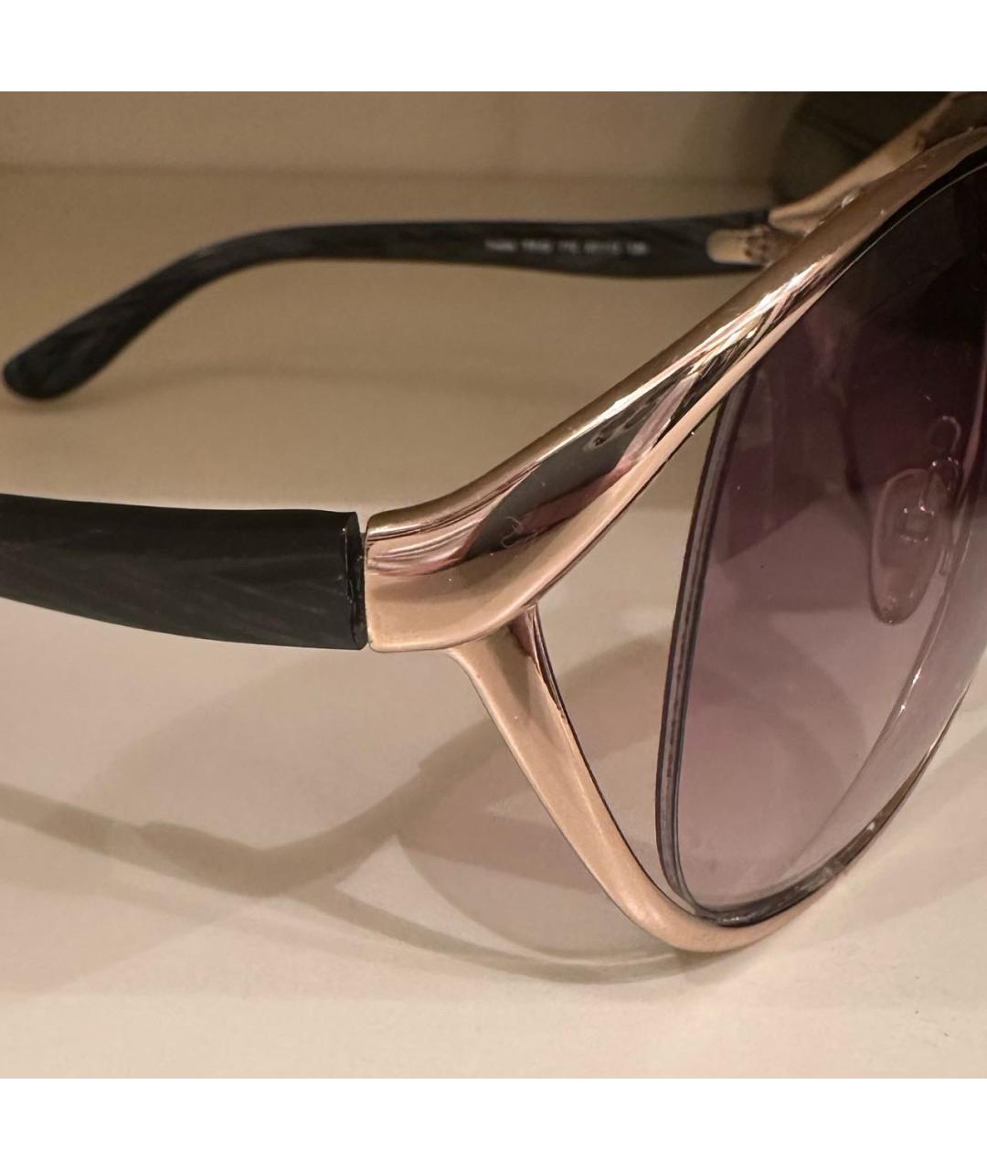 TOM FORD Золотые металлические солнцезащитные очки, фото 3