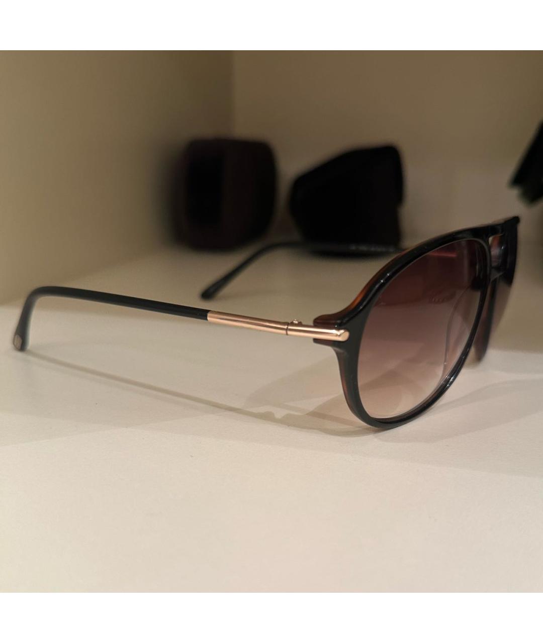 TOM FORD Коричневые пластиковые солнцезащитные очки, фото 2