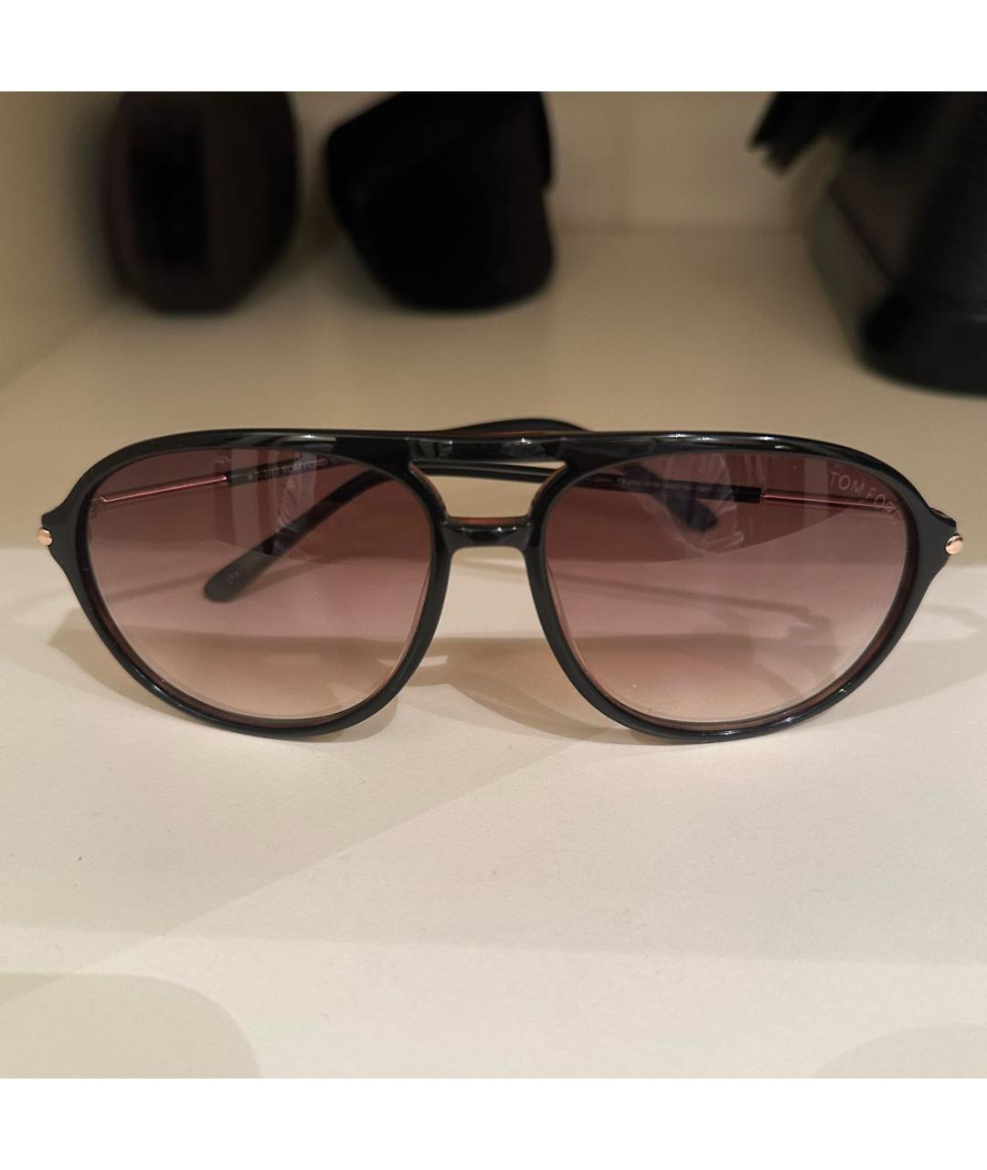 TOM FORD Коричневые пластиковые солнцезащитные очки, фото 6
