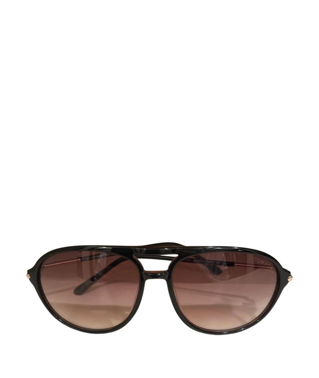 TOM FORD Коричневые пластиковые солнцезащитные очки, фото 1