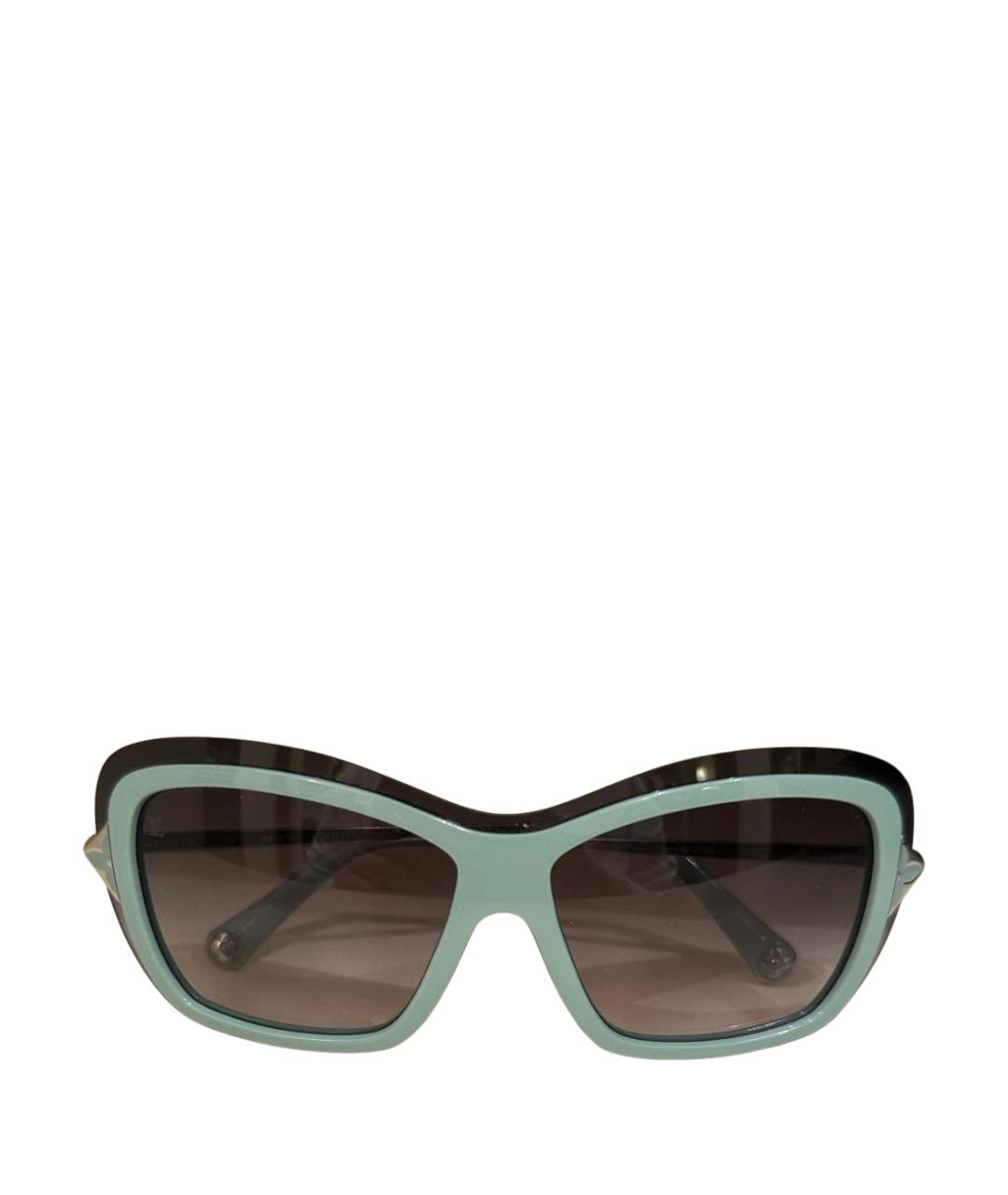 LOUIS VUITTON Бирюзовые пластиковые солнцезащитные очки, фото 1