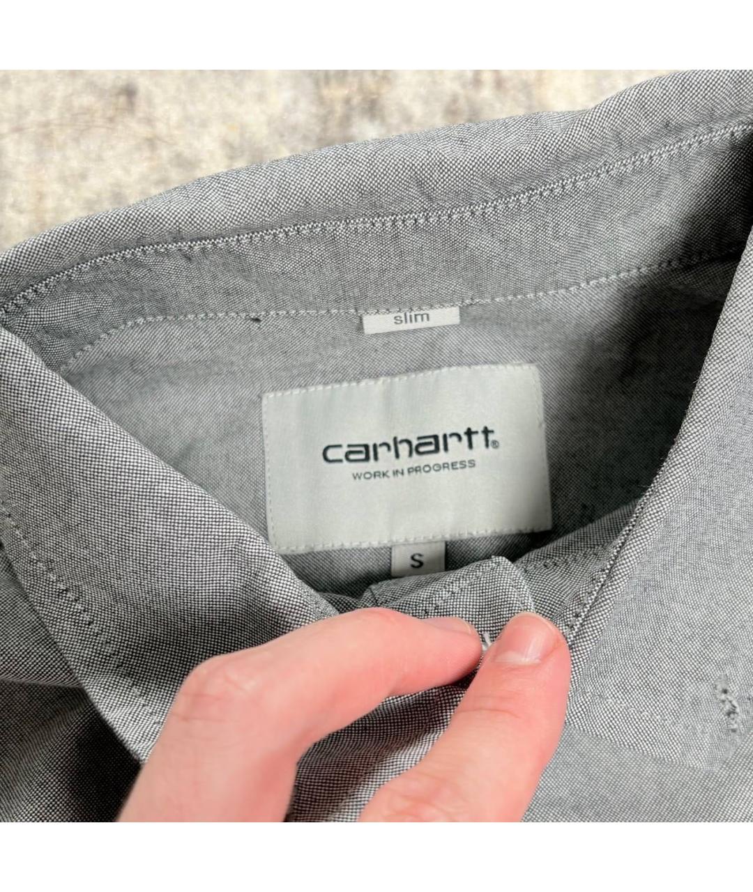 CARHARTT Серая хлопковая кэжуал рубашка, фото 5