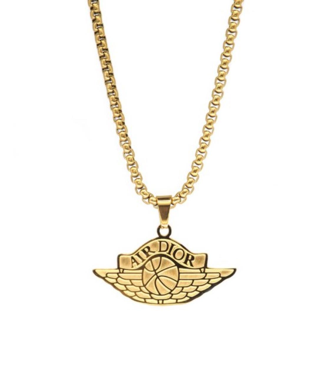 CHRISTIAN DIOR Золотое металлическое колье, фото 1