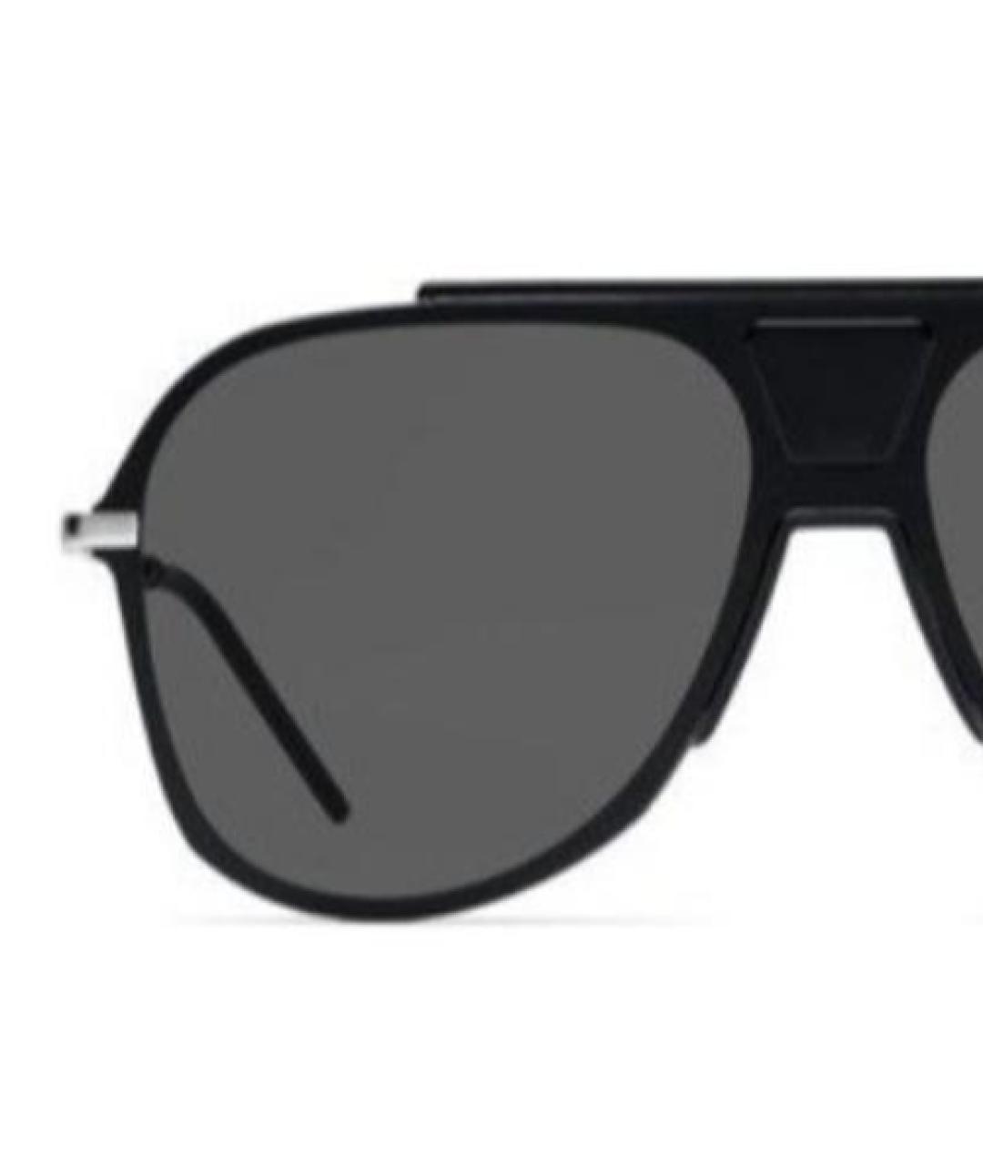 CHRISTIAN DIOR Черные металлические солнцезащитные очки, фото 3