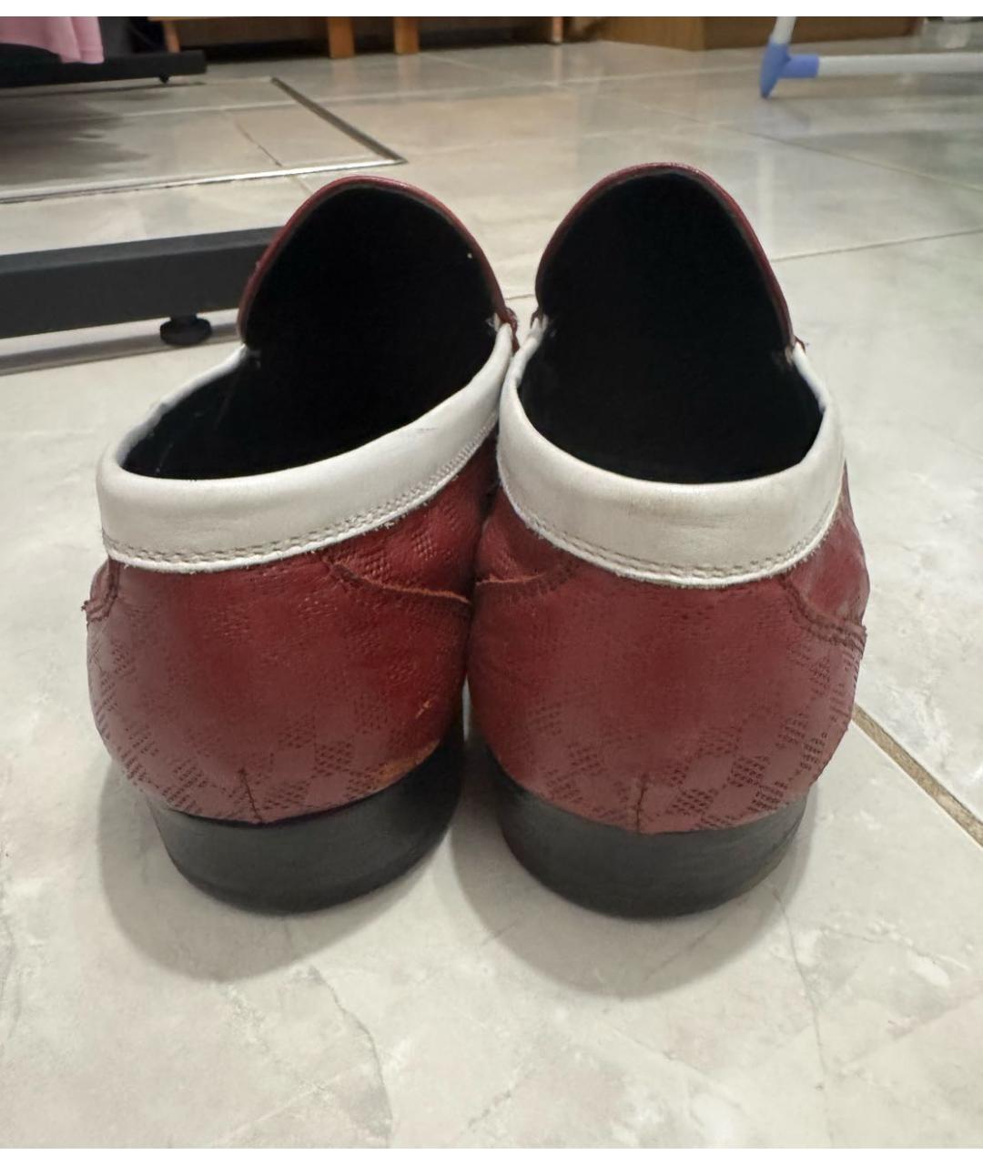 ZILLI Бордовые кожаные туфли, фото 4