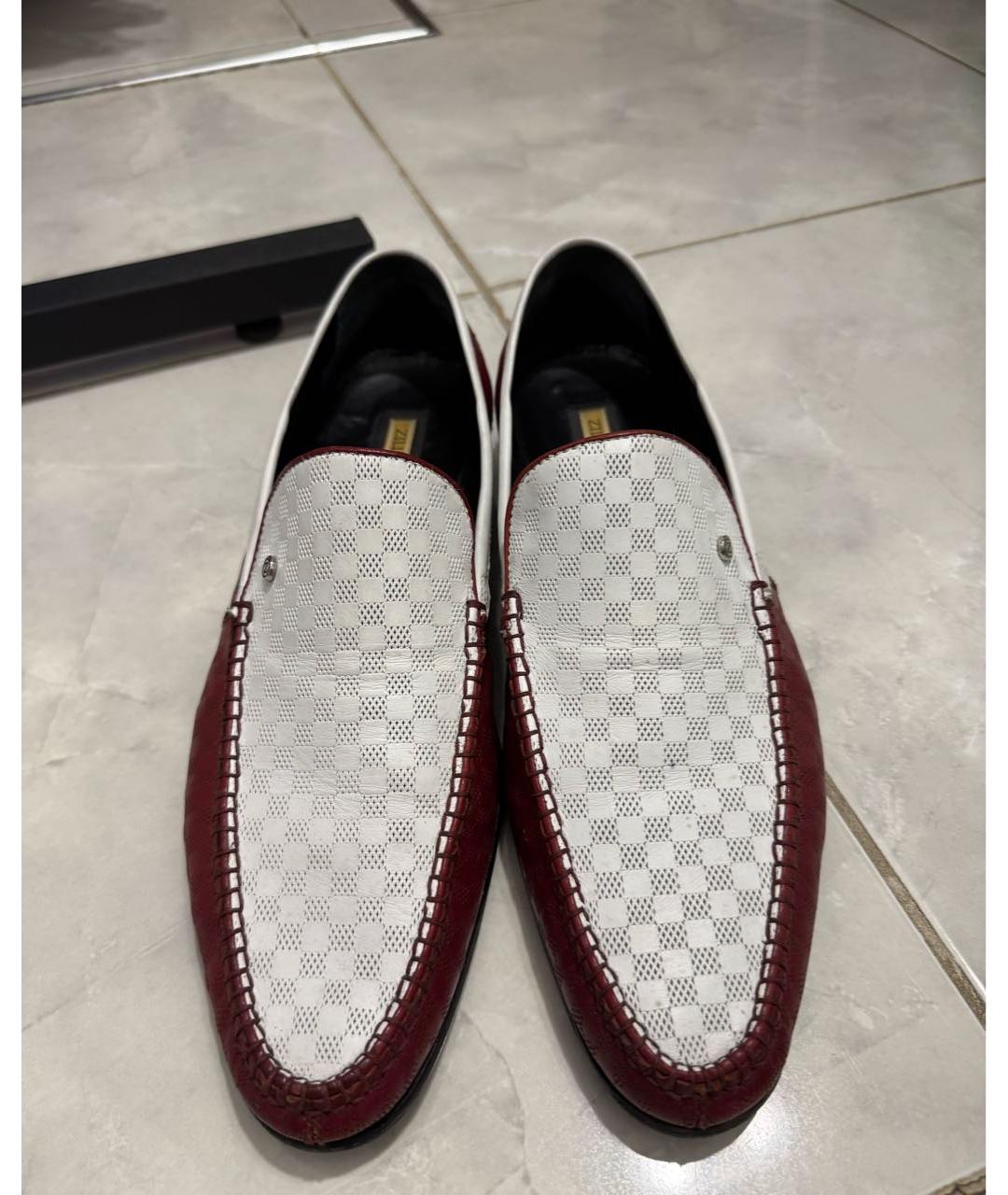 ZILLI Бордовые кожаные туфли, фото 3