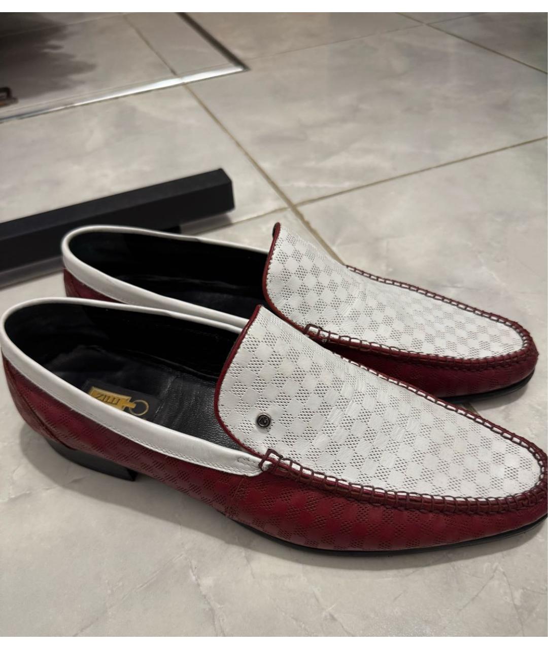 ZILLI Бордовые кожаные туфли, фото 2