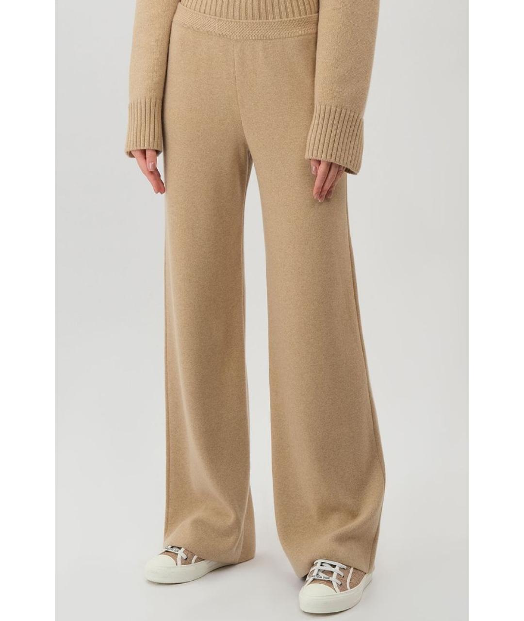 LORO PIANA Бежевые прямые брюки, фото 2