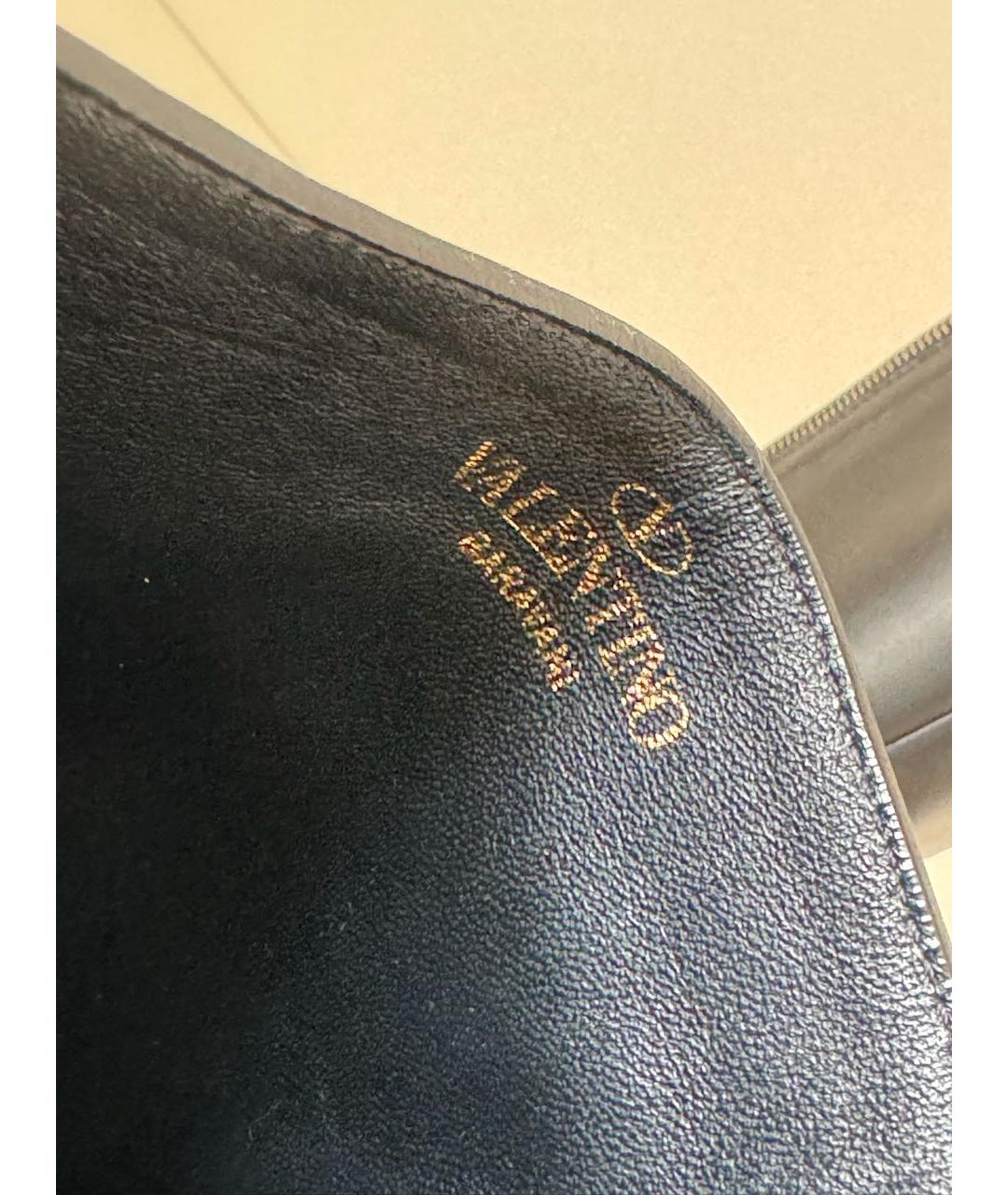 VALENTINO Черные кожаные сапоги, фото 7