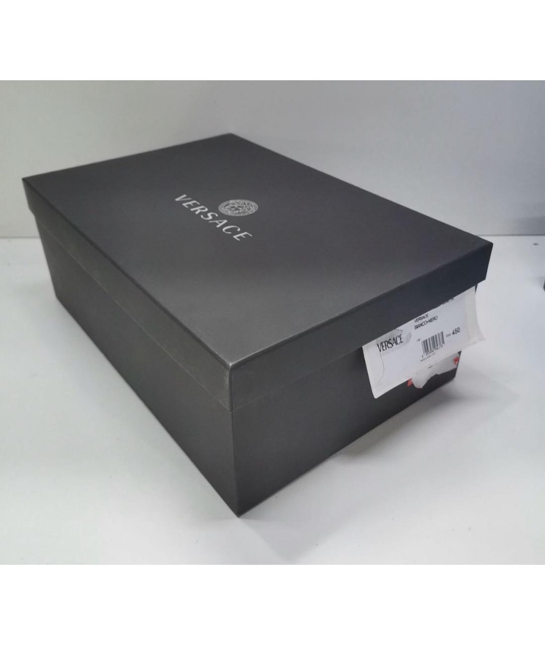 VERSACE Белые кожаные низкие кроссовки / кеды, фото 7