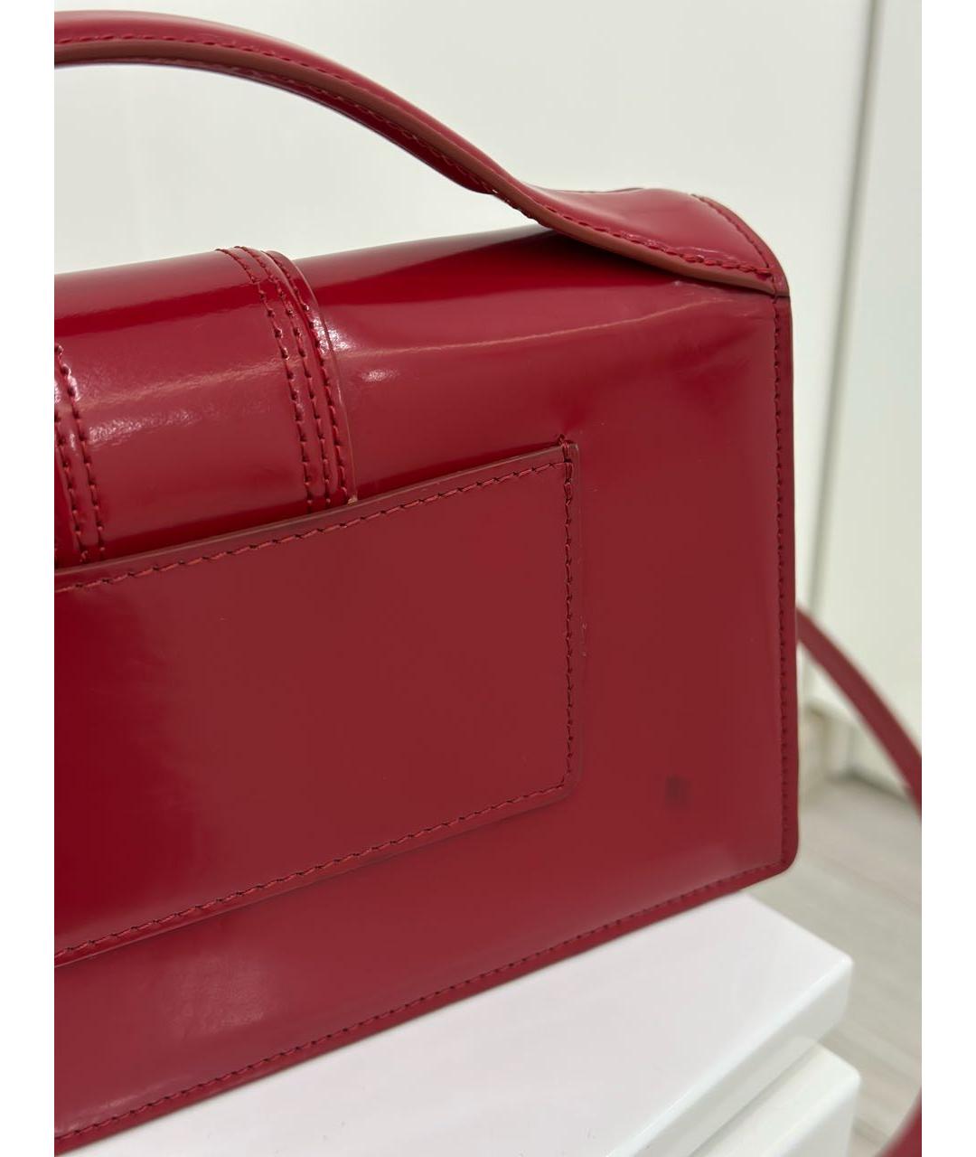 JACQUEMUS Красная кожаная сумка через плечо, фото 7