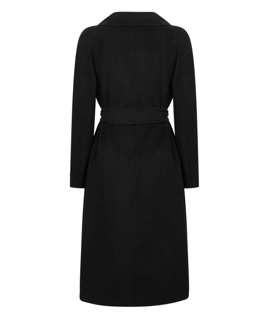 MAX MARA STUDIO Черное шерстяное пальто, фото 2