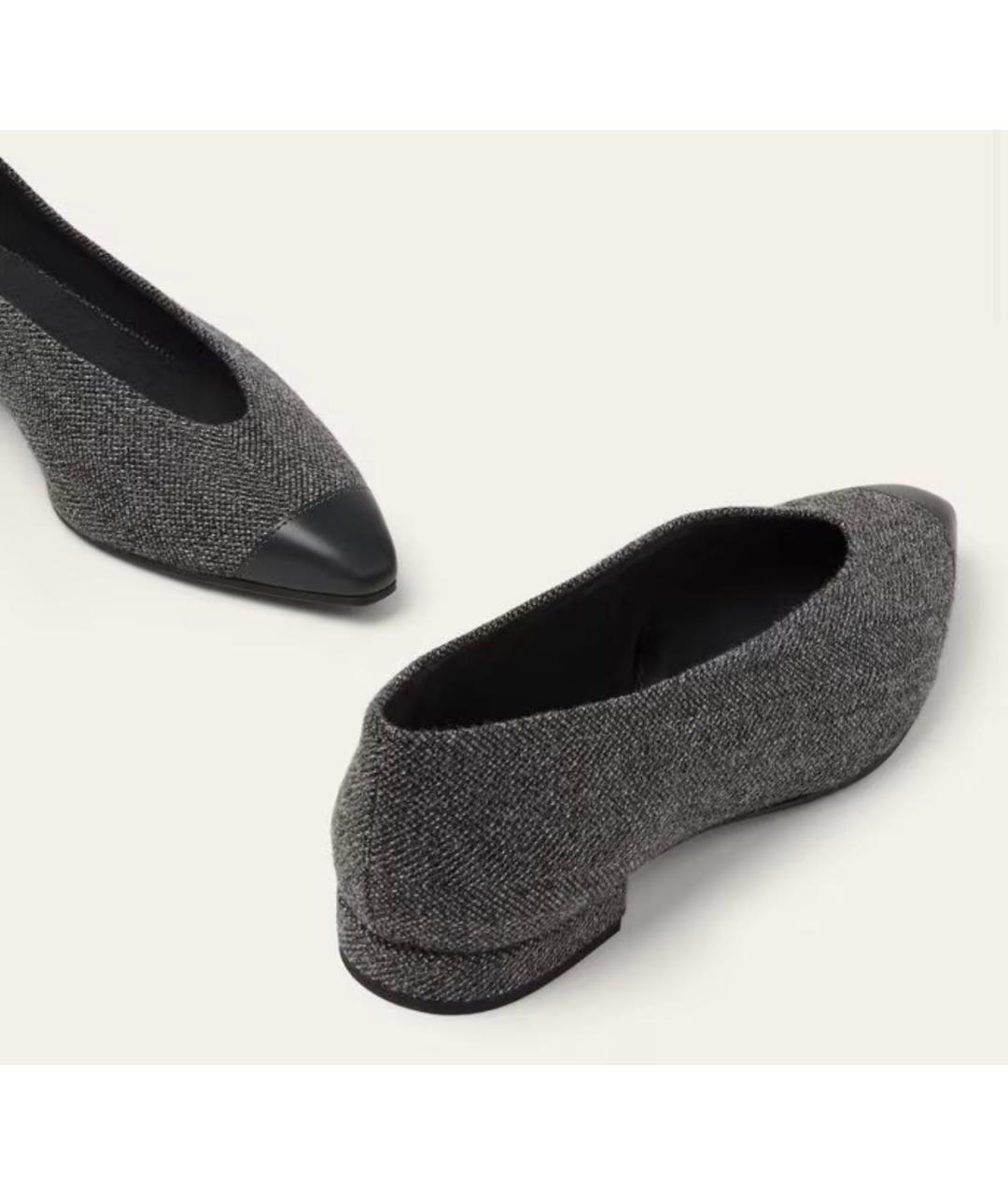 LORO PIANA Темно-синие замшевые балетки, фото 6