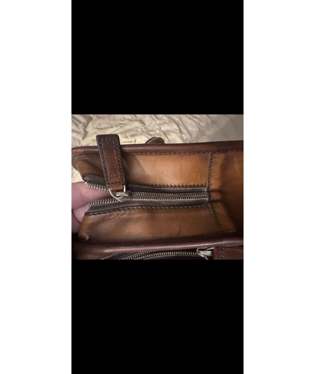 BERLUTI Коричневый кожаный портфель, фото 4