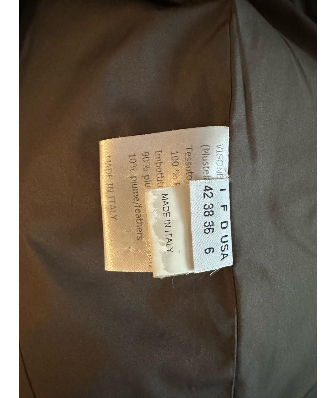 MANZONI 24 Серый меховой пуховик, фото 6