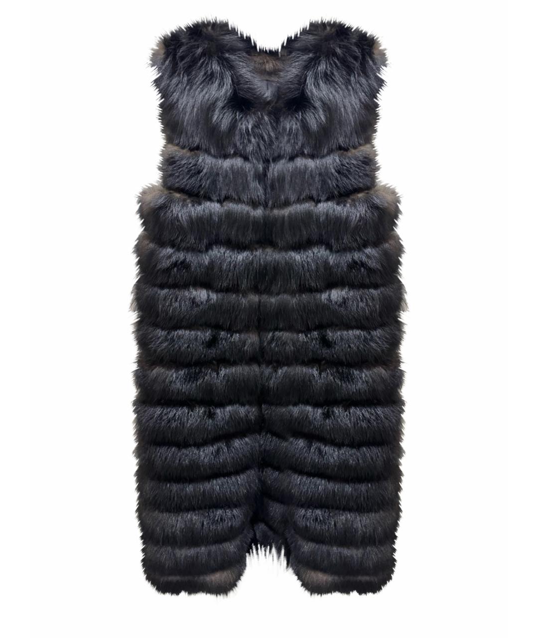 YVES SALOMON Коричневый меховой жилет, фото 1