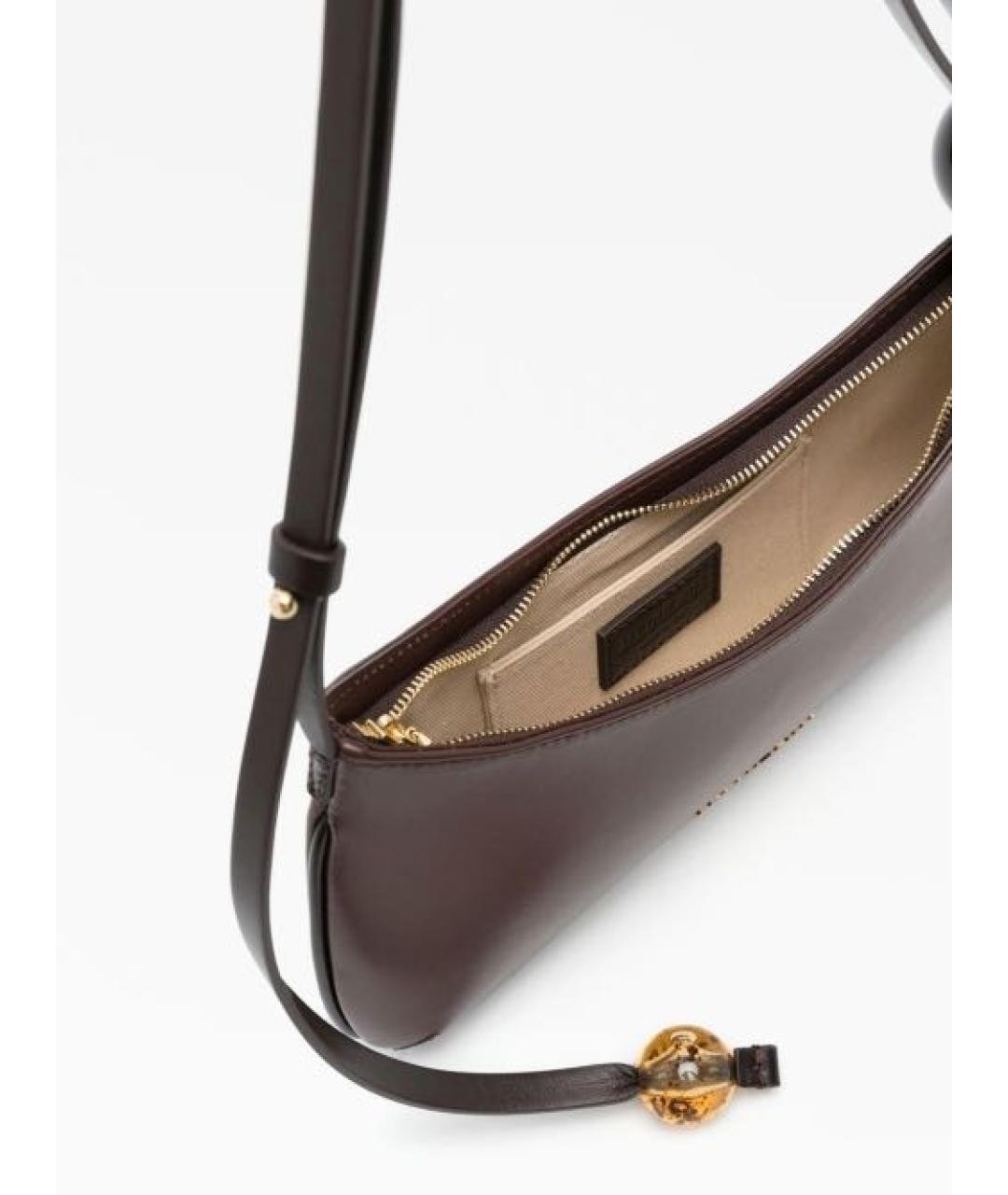 JACQUEMUS Коричневая кожаная сумка через плечо, фото 8