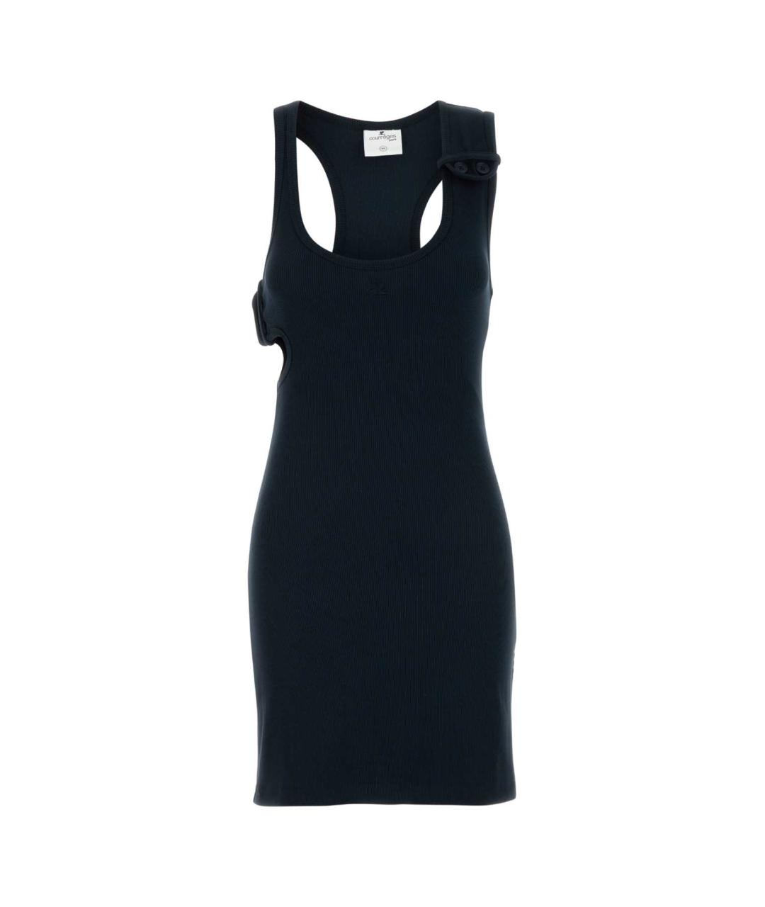 COURREGES Черное хлопковое платье, фото 1