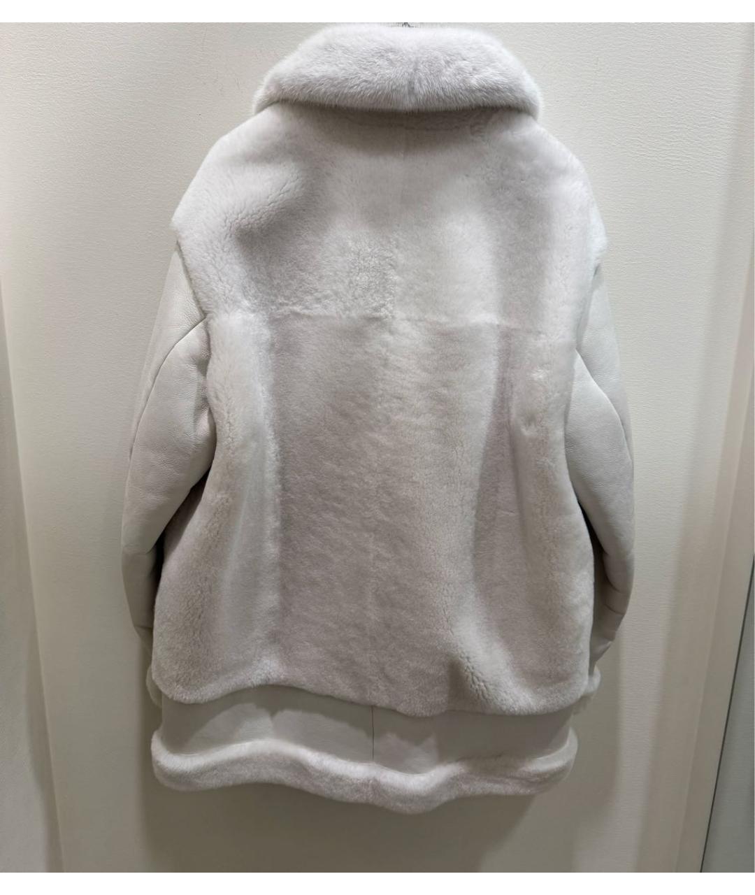 BLANCHA Белая меховая дубленка, фото 2