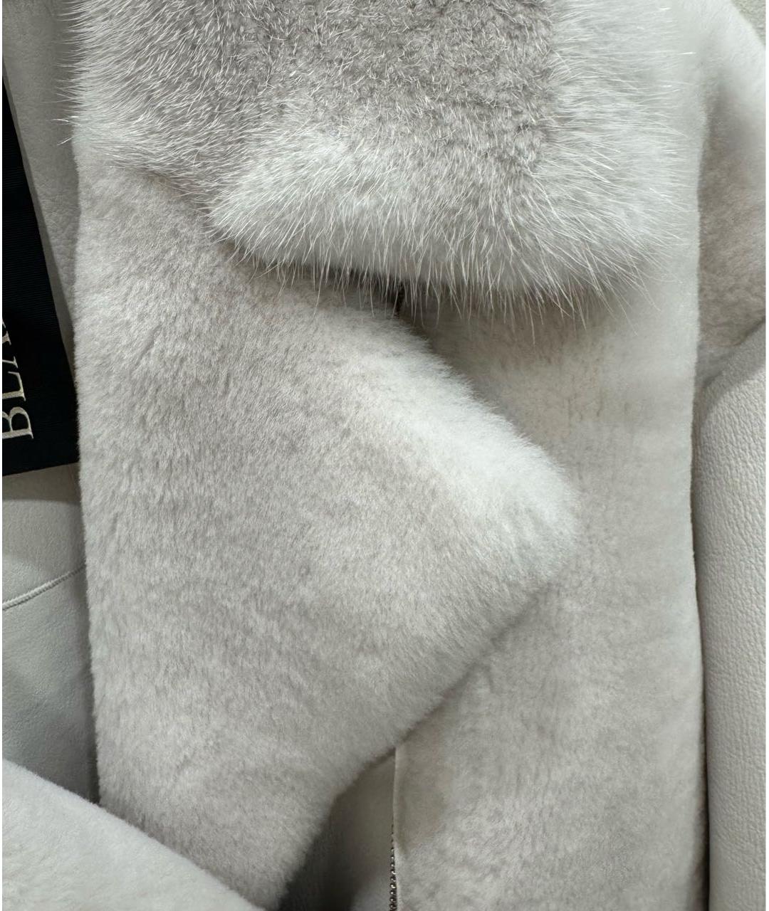 BLANCHA Белая меховая дубленка, фото 4