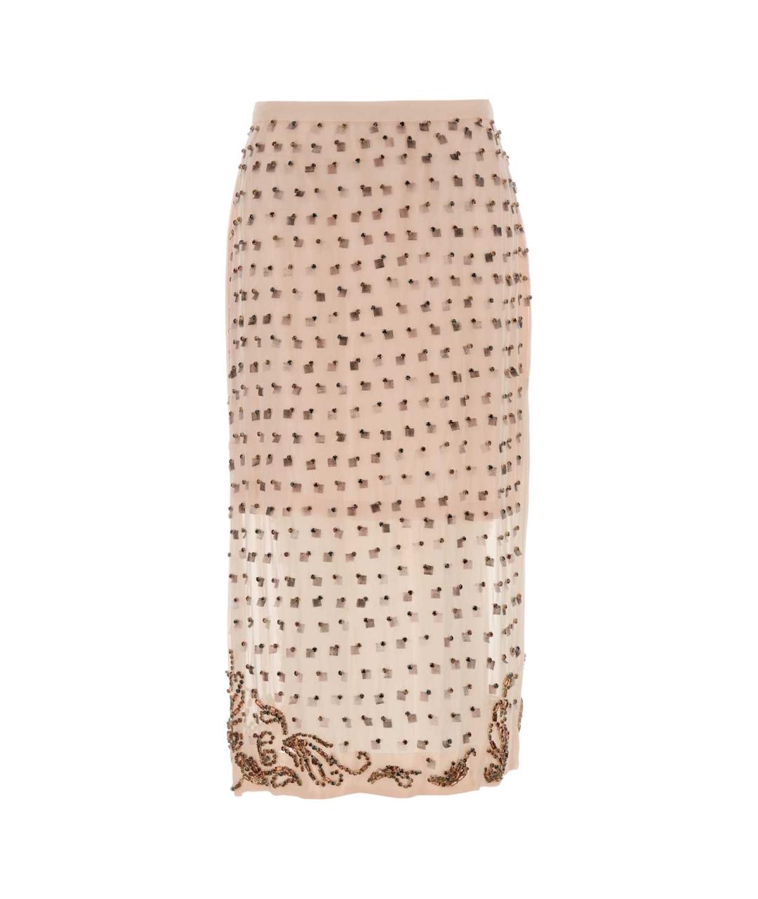 DRIES VAN NOTEN Розовая вискозная юбка миди, фото 1
