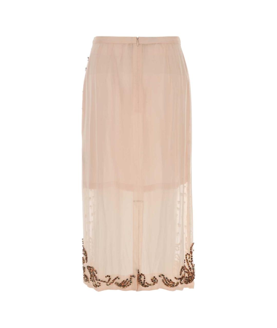 DRIES VAN NOTEN Розовая вискозная юбка миди, фото 2