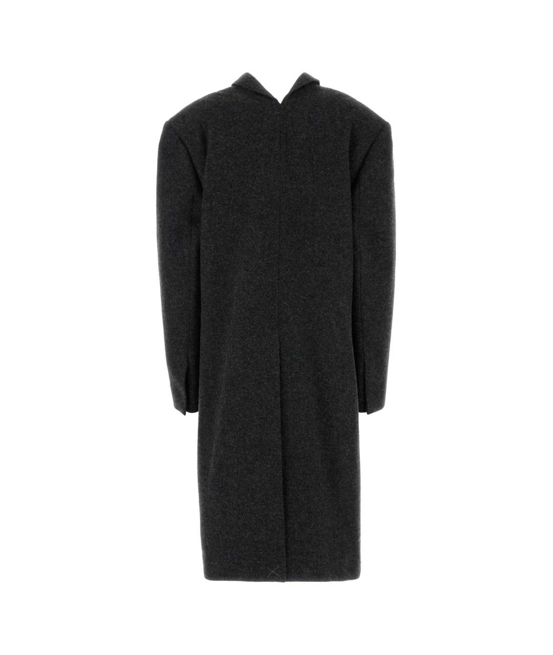 PRADA Черное шерстяное пальто, фото 2