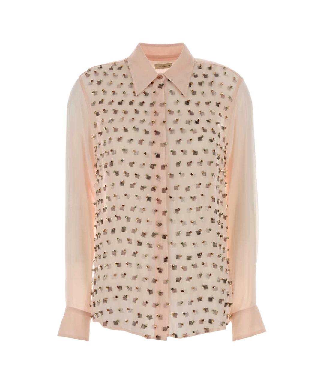 DRIES VAN NOTEN Розовая вискозная рубашка, фото 1